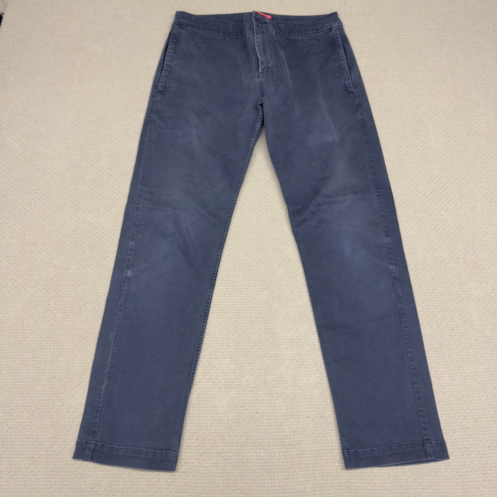 Rapha Pants Mens 32x29 Blue Twill Chino Loopback Trousers Cycling Biking